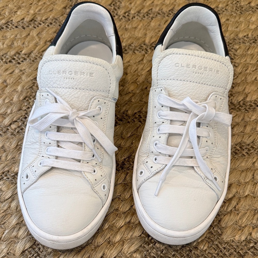 Clergerie White Leather Sneakers, size 39